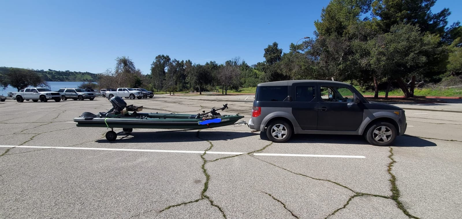 Sea Eagle FSK16 FishSkiff Inflatable 16', High Pressure, All-Drop-Stitch, 1-3 Person Frameless Fishing Boat w/Rigid 6