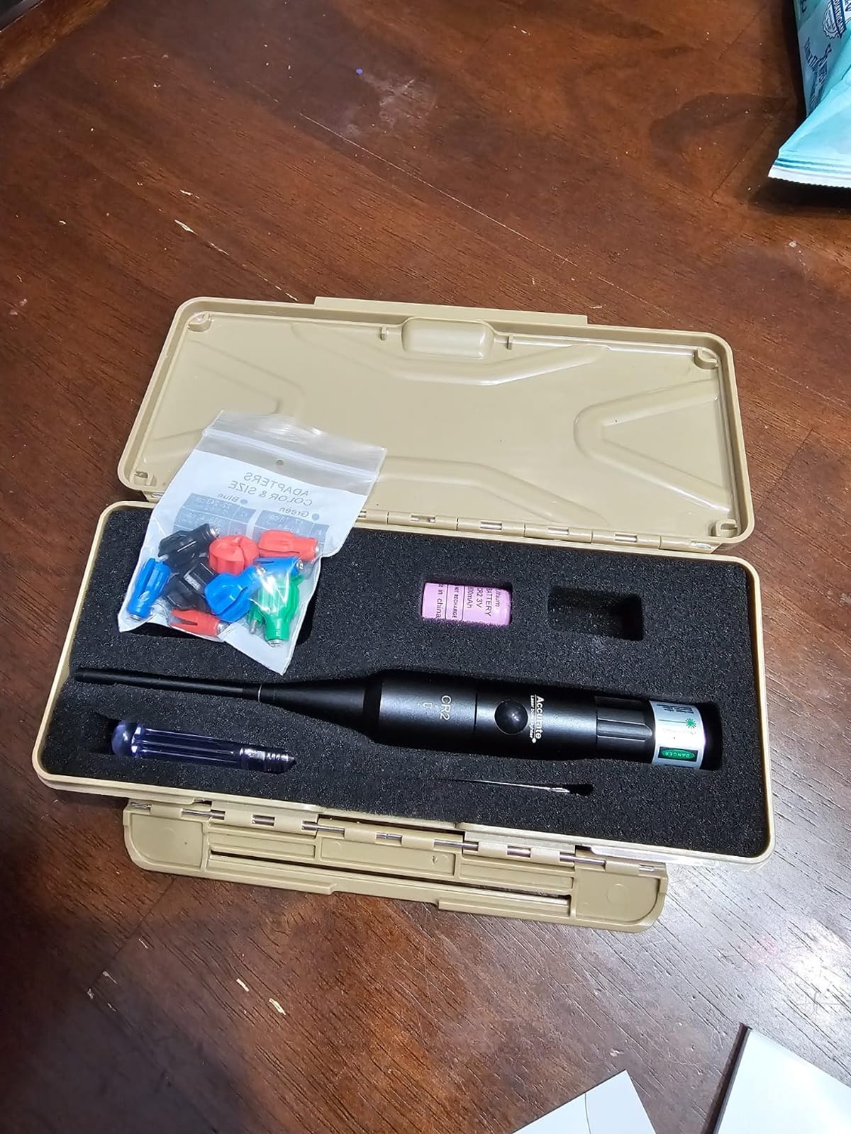 StrongTools Red or Green BoreSighter .177 to 12GA Caliber Rifle Scope Handgun Hunting Red/Green Dot Boresight Kit Press Switch Bore Sight 800mAh Battery customer photo 2