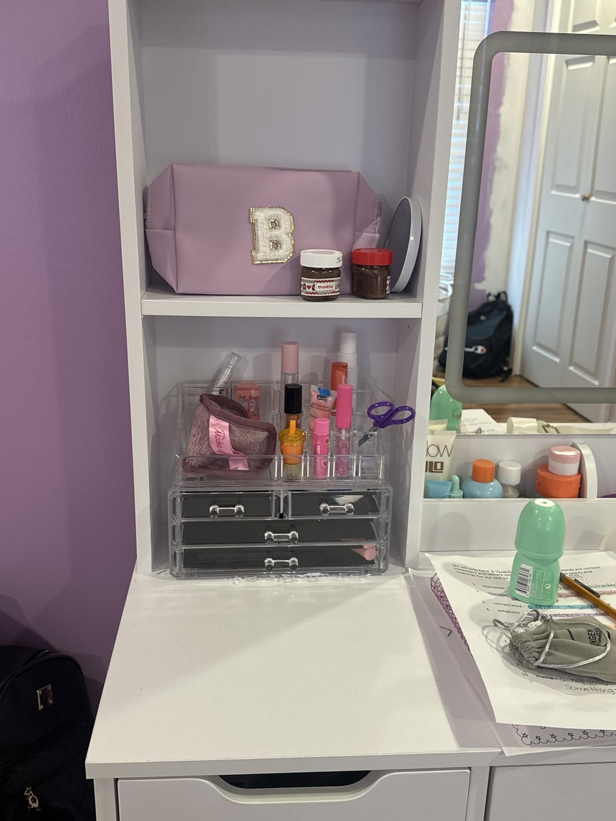 Masirs Clear Makeup Organizer with 4 Drawers 16 Compartments, Countertop customer photo 1