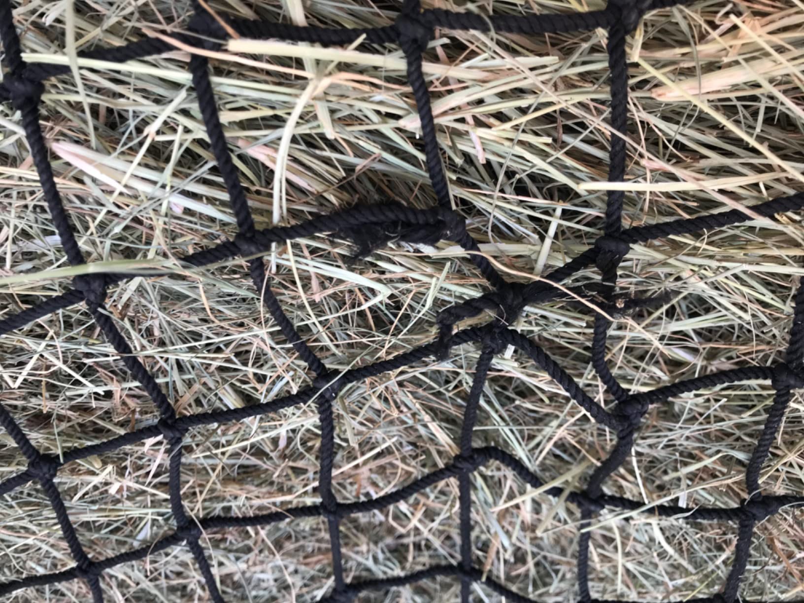 Texas Haynet - Round Bale Hay Net Slow Feed - Durable Round Bale Feeder for Horses - American Made UV Resistant Nylon Net - Fits Round Bales 4x6-6x6 or Square Bales 3x3x8-4x4x8 with 1.75