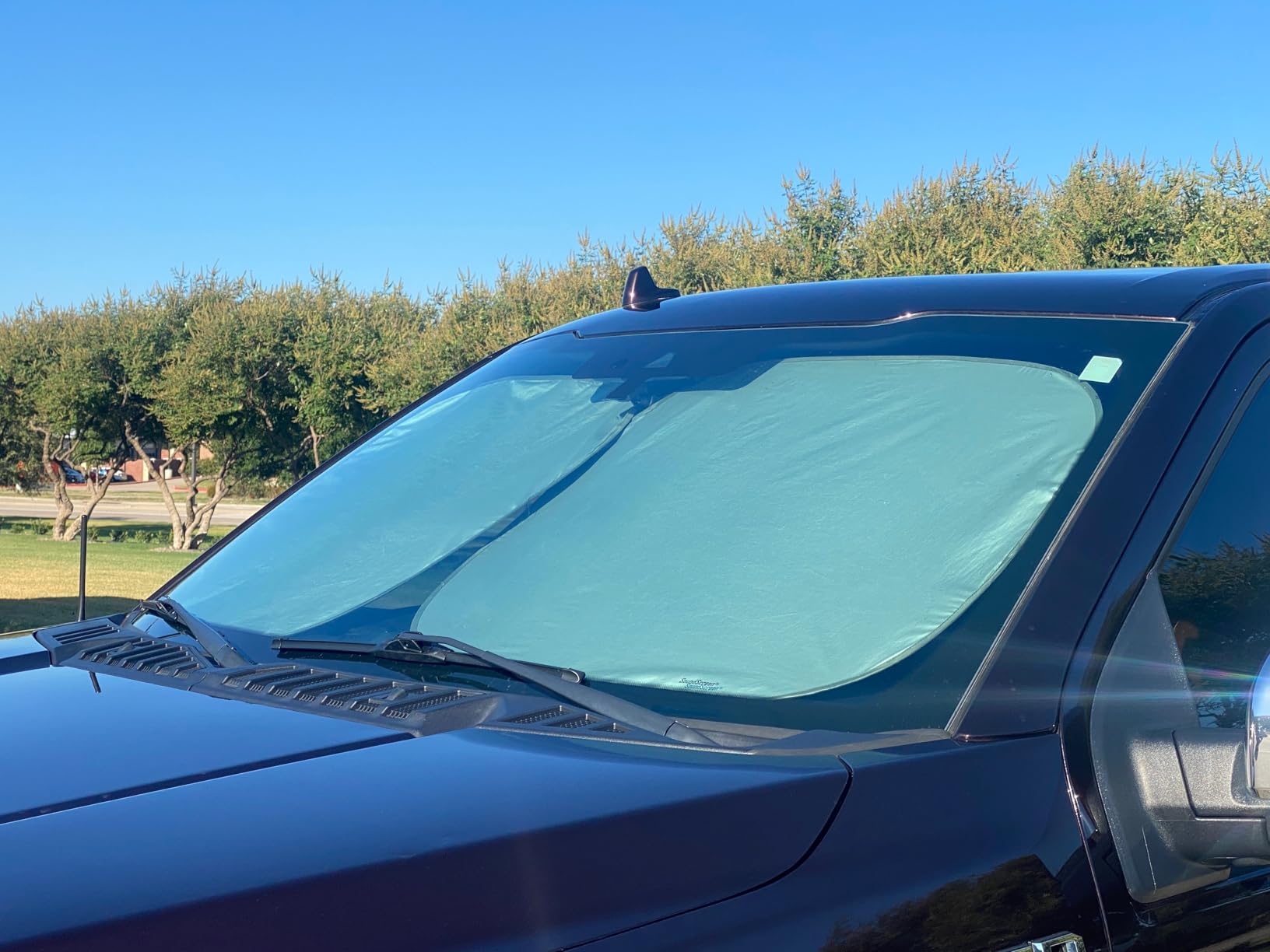 EcoNour 2 Piece Foldable Car Windshield Sun Shade, UV & Heat Protection | Interior Cooling, Durable Upgraded Design, Easy Fold, Front Window Sunshade, Medium, 31