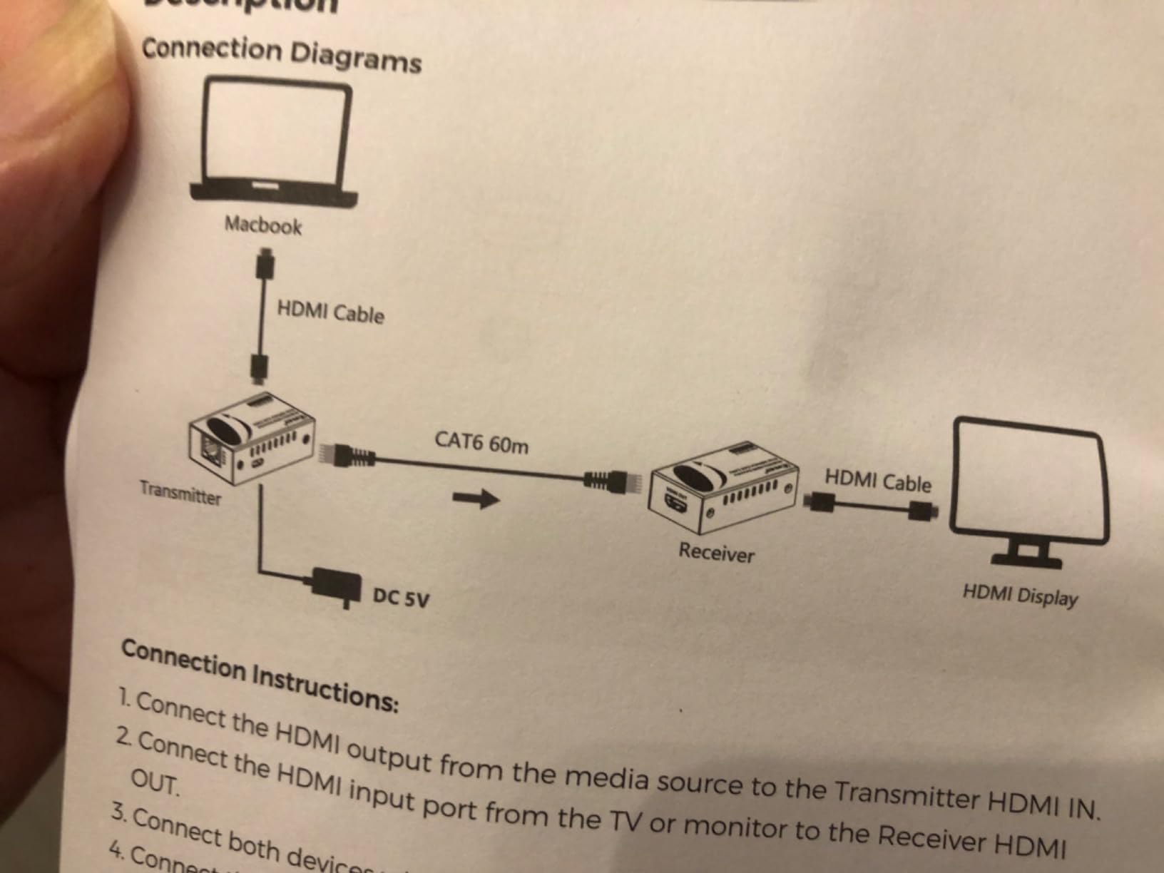 OREI HDMI Over Ethernet Extender via CAT6/7 - 4K@60Hz Up to 230 ft (UHD-IPC230-K) customer photo 1