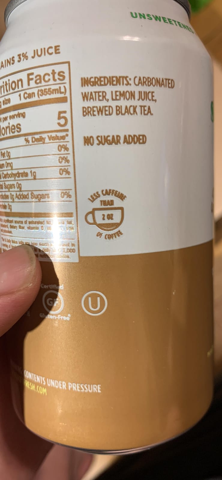 Spindrift Sparkling Water, Half Tea & Half Lemon Flavored, Made with Real Squeezed Fruit, 12 Fl Oz Cans, Pack of 24 (Only 5 Calories per Can) customer photo 2