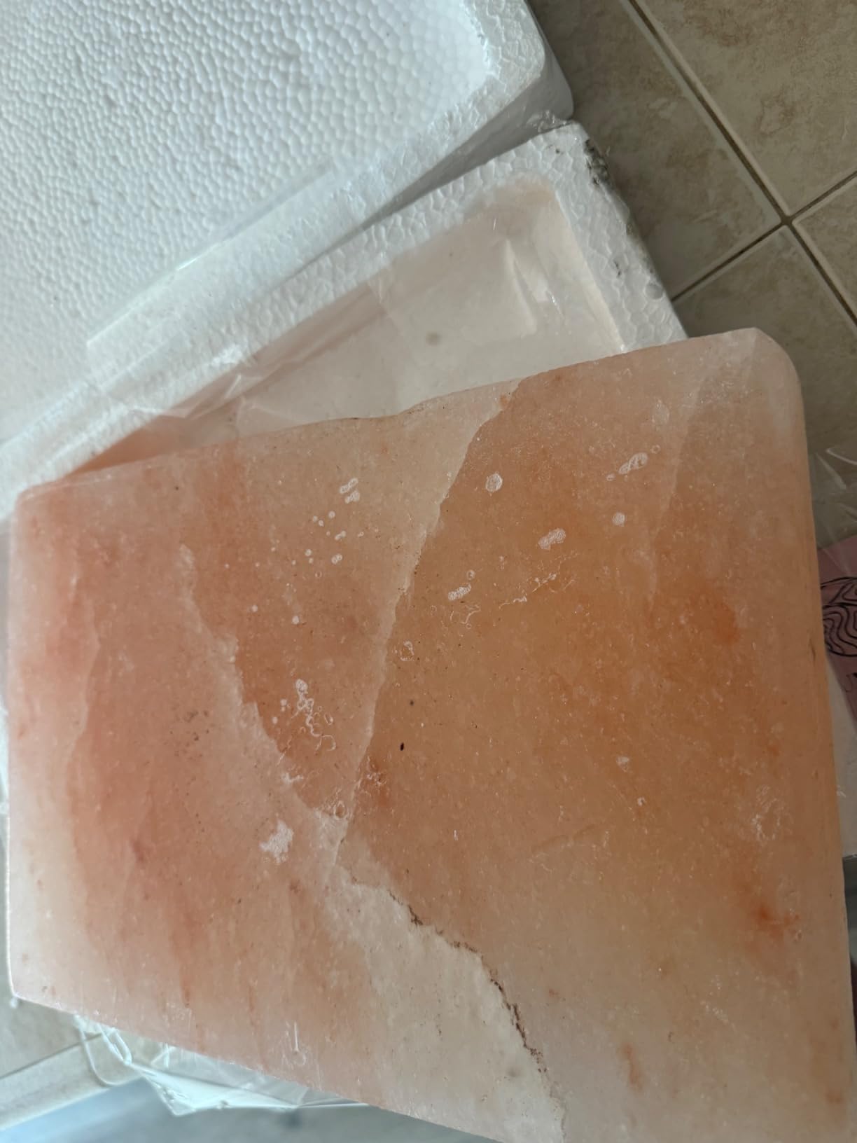 UMAID Himalayan Salt Block Cooking Plate 12x8x1.5 - Food Grade Pink Himalayan Salt Stone for Cooking, Grilling, Serving & Cutting - Includes Steel Tray & Grilling Recipe Booklet - Unique Gifts for Men & Women customer photo 2