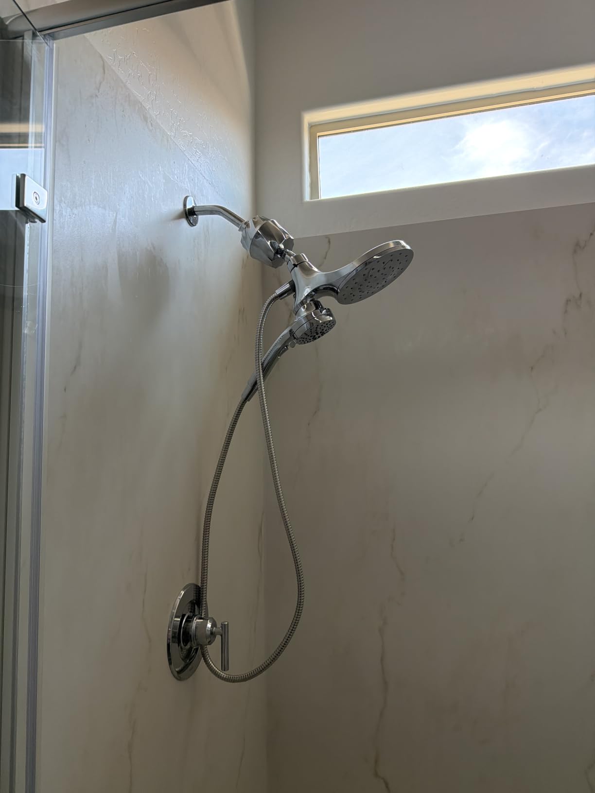 Moen 26009 Engage Magnetix Chrome 2-in-1 Rain Shower Head & Handshower | Magnetix docking, 2-in-1 design, rainshower and handshower combo, multiple spray settings, chrome finish customer photo 2
