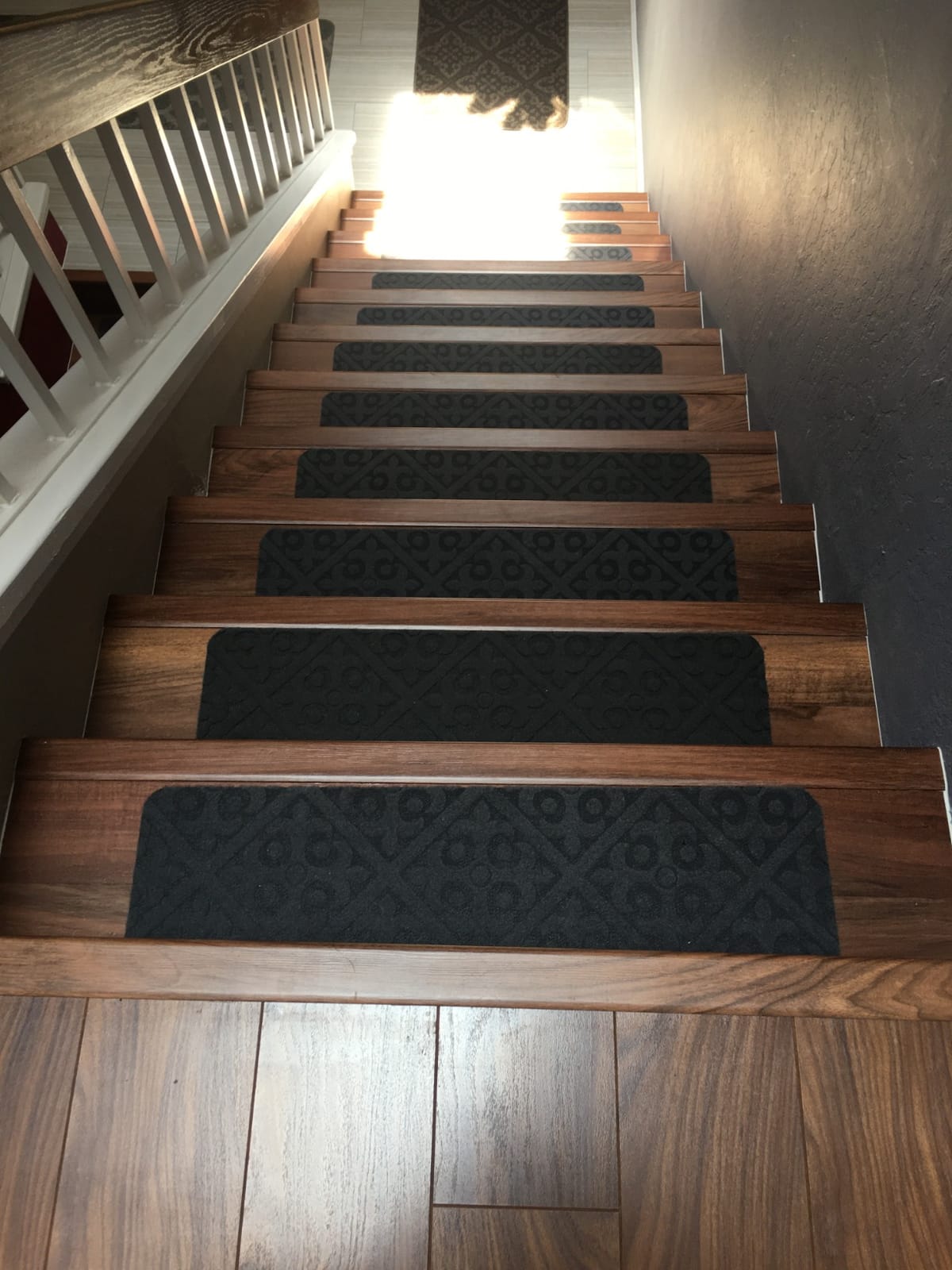 Carpet Stair Treads Set of 13 Non Slip/Skid Rubber Runner Mats or Rug Tread – Indoor Outdoor Pet Dog Stair Treads Pads – Non-Slip Stairway Carpet Rugs (Gray) 8