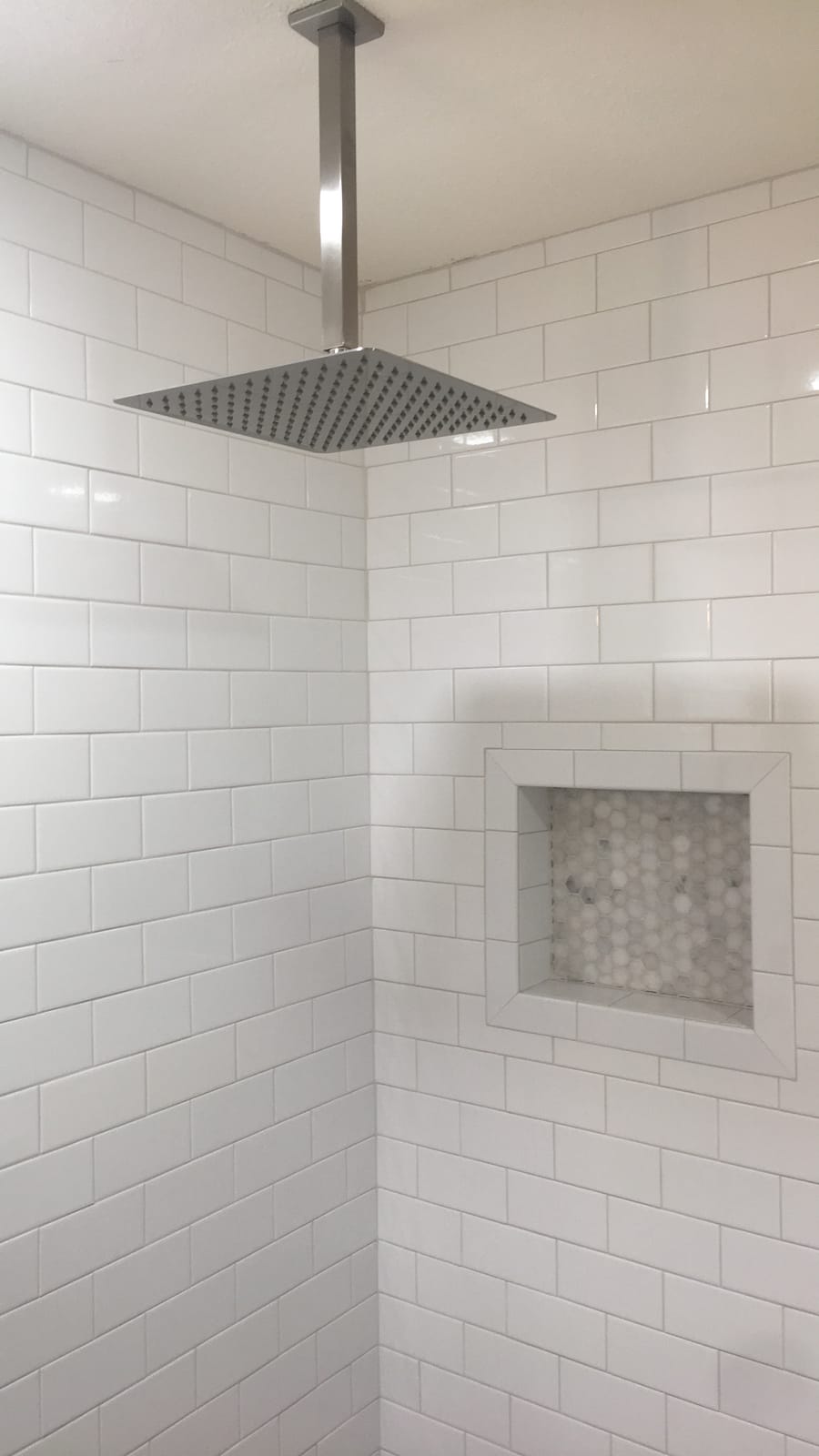 SR SUN RISE 12 Inch Ceiling Mounted Rain Shower System, Brushed Nickel | Luxury High Pressure Shower Faucet Set, Solid Brass, Rust Resistant, Handheld Spray, Rough-In Valve and Trim Included customer photo 2