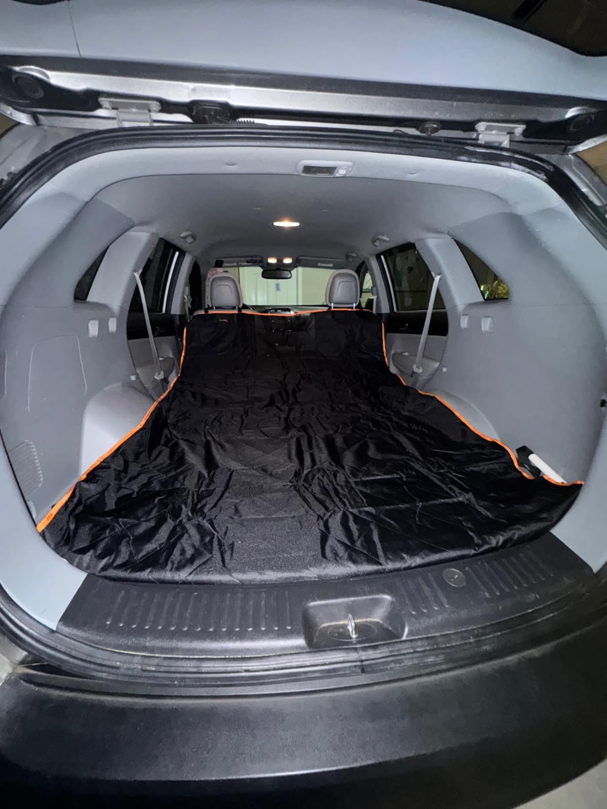 SUV Cargo Liner for Dogs, Waterproof Dog Cargo Cover with Bumper Flap Protection Durable Toyota Rav4 Trunk Mat for Pets Keep Your Vehicle Trunk Clean Universal Fit SUV Car Seat Cover customer photo 1
