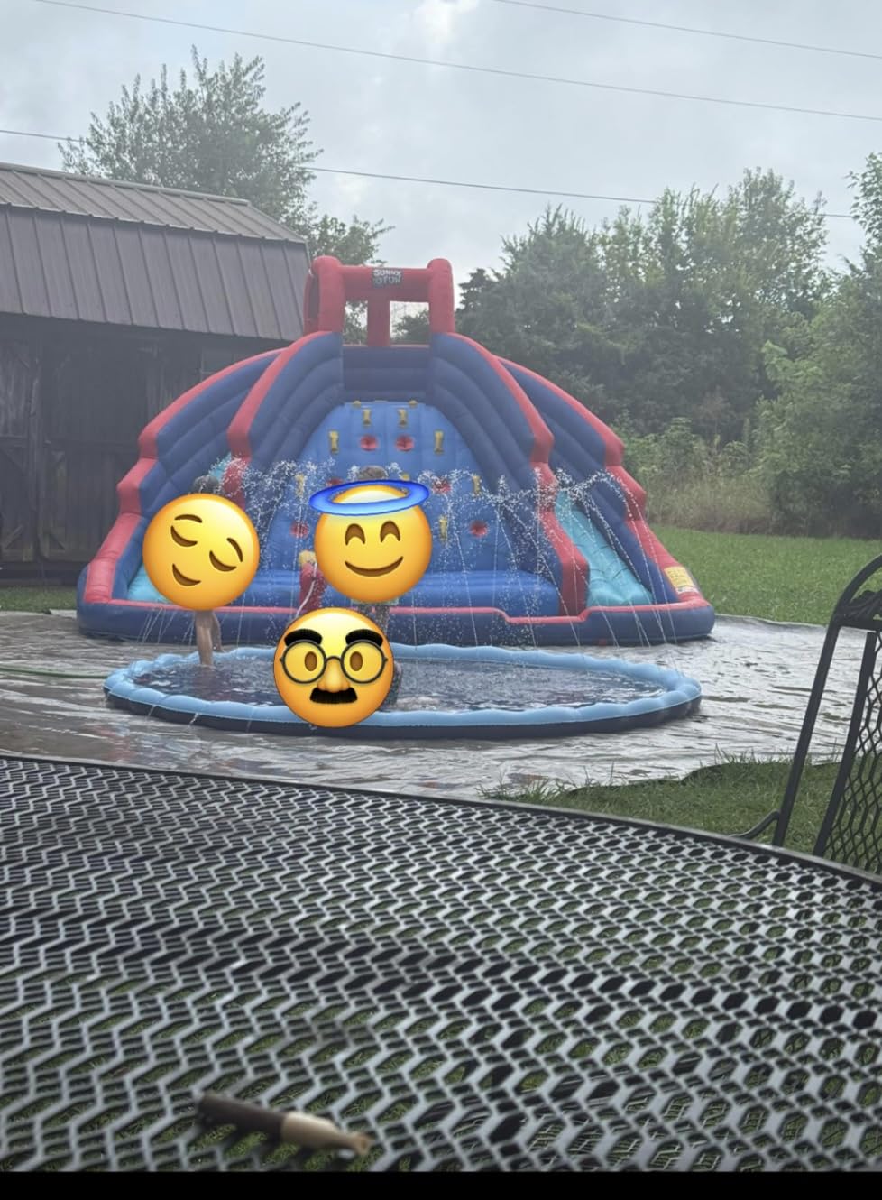 SUNNY & FUN Ultra Climber Inflatable Water Slide Park - Heavy-Duty for Outdoor Fun - Climbing Wall, Two Slides & Splash Pool - Easy to Set Up & Inflate with Included Air Pump & Carrying Case customer photo 2