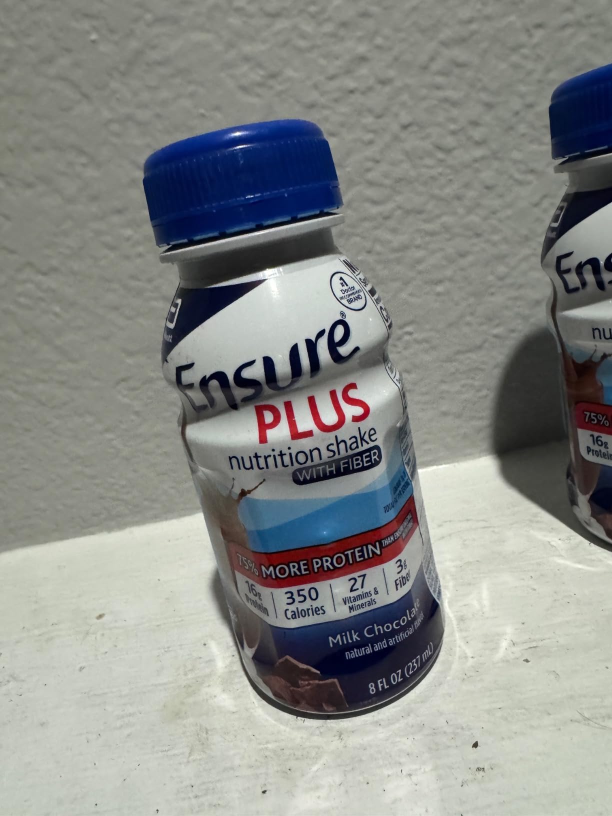 Ensure Plus Milk Chocolate Nutrition Shake With Fiber, 24 Pack | Meal Replacement Nutritional Drinks with 27 Vitamins & Minerals, 350 Calories, Clinically Proven to Help Adults Gain Weight customer photo 1