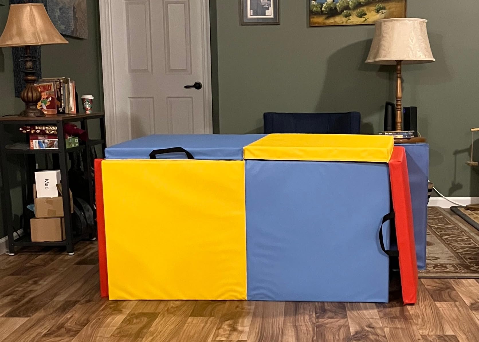 BalanceFrom 6x2 Feet 3-Panel Folding Gymnastics Mat - 2-Inch Thick Pad with Vinyl Surface and Carrying Handles for Tumbling, Yoga, Pilates, Home Workouts, and Martial Arts customer photo 2