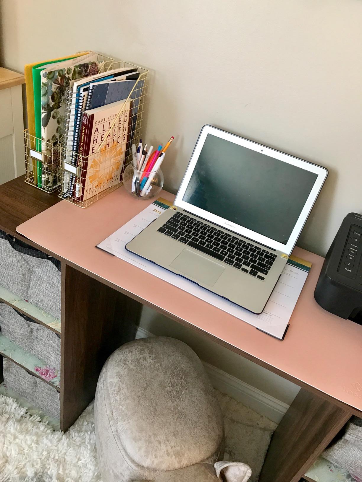 K KNODEL Large Office Desk Mat, Leather Mouse Pad (31.5