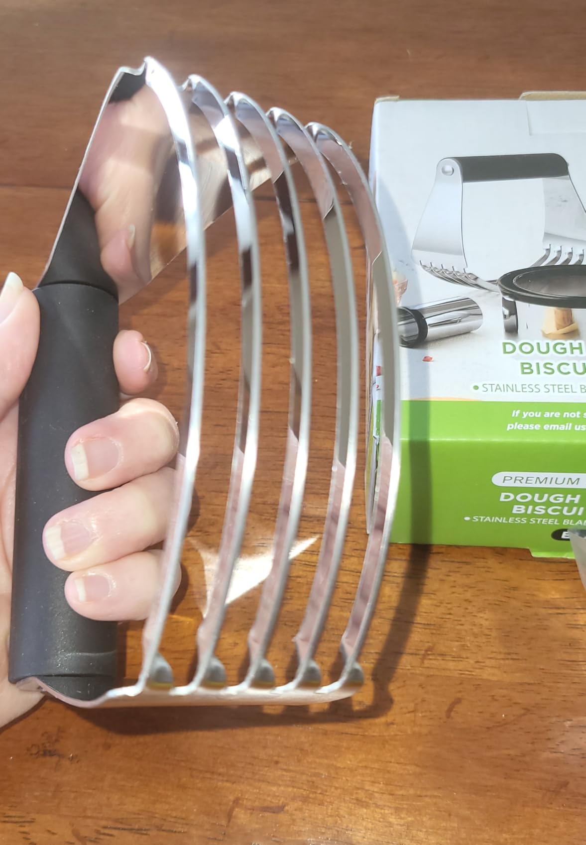 Spring Chef Stainless Steel Dough Blender & Bench Scraper Set, Black | Sturdy Pastry Cutter & Blender for Baking with Non Slip Handle, Dough Cutter & Scraper Tool for Pie, Pizza, Sourdough, Bread customer photo 1