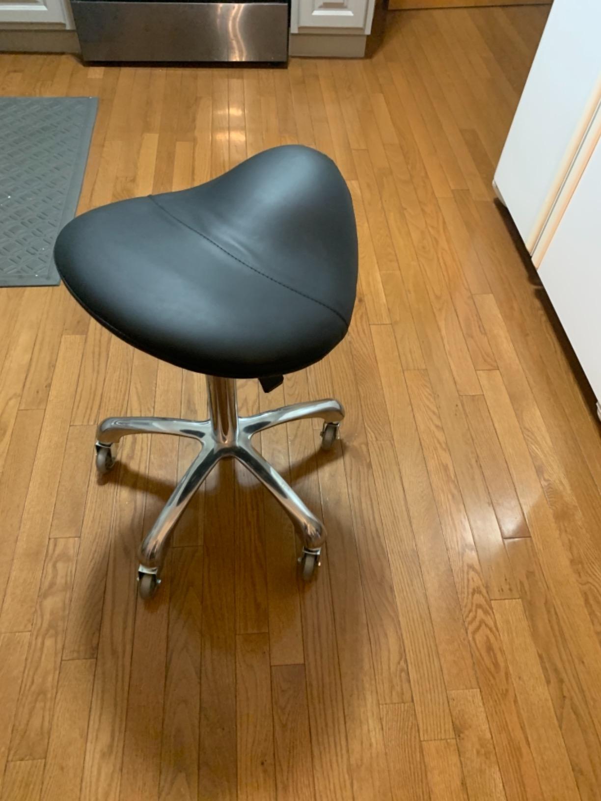 Saddle stool with Wheels Ergonomic Chair Dental Hygienist, Black | Saddle Seat Stool for Medical Dental Massage Clinic Salon customer photo 2