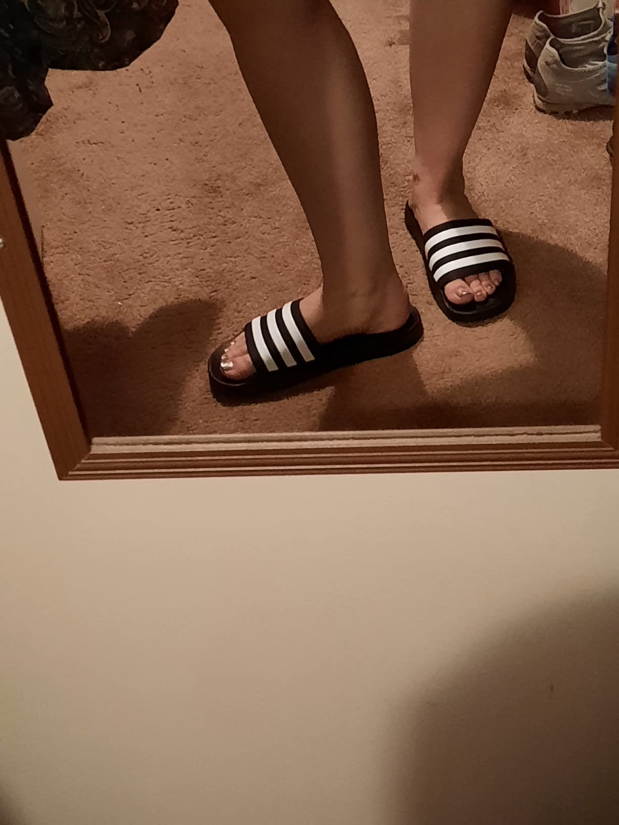 adidas Boys Adilette Shower Slides Casual Sandals Casual - Black customer photo 1