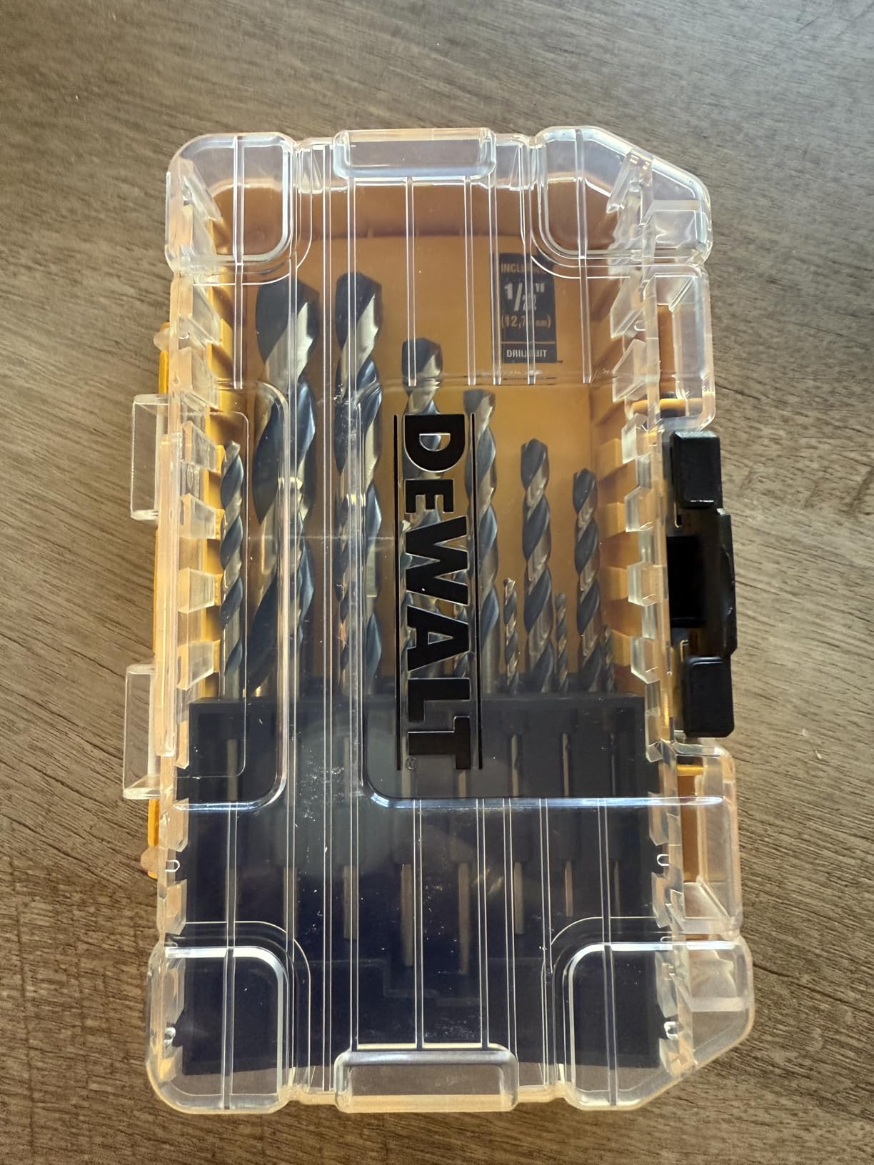 DEWALT Drill Bit Set, 3-Flats Shank,14-Piece, 135 Degree Split Point, for Plastic, Wood and Metal (DWA1184) customer photo 1