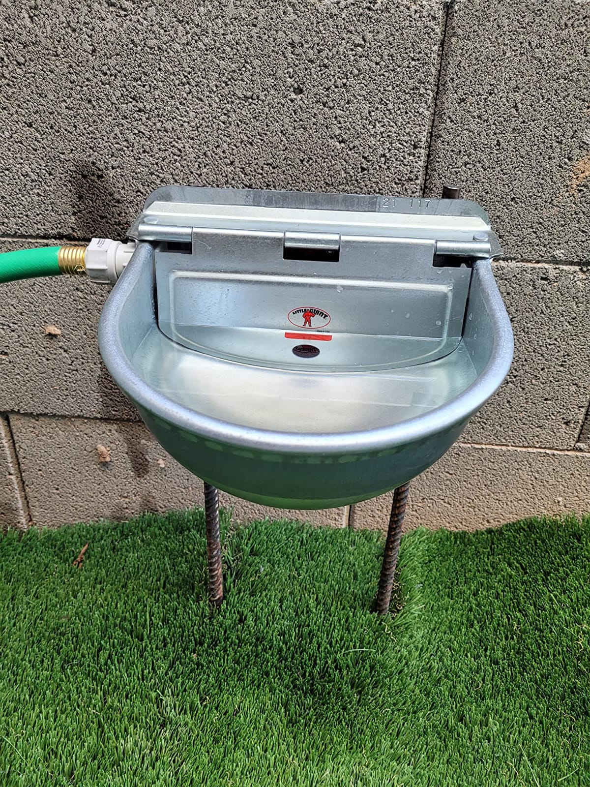 Little Giant 88SW All Purpose Automatic Stock Waterer for Horses, Cattle and Other Outside Animals; Heavy Gauge, Prime Quality Drawn, Galvanized Steel; Connects 1/2