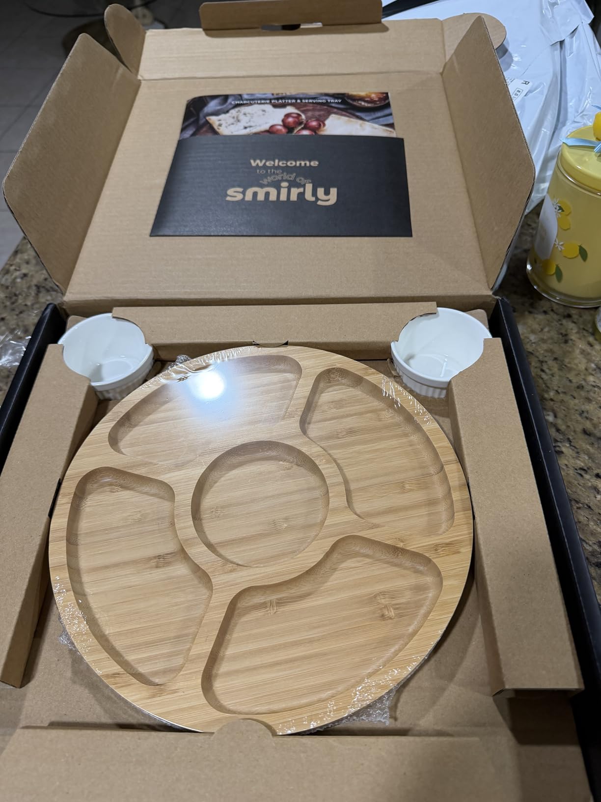 SMIRLY Charcuterie Board Set with Serving Accessories, Bamboo | Housewarming, Wedding, Bridal Shower and Birthday Gift for Women, Ideal for Movie Nights, Entertaining and Family Gatherings customer photo 2