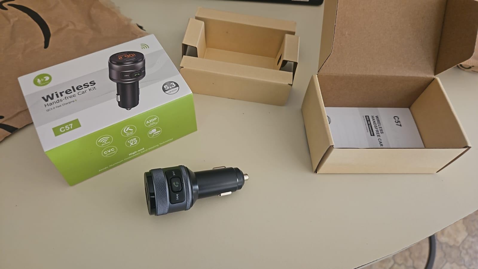 IMDEN Bluetooth 6.0 FM Transmitter for Car Adapter with MP3 Player | Hands-Free Calls, CVC Noise Reduction, QC 3.0 Charger, Dual USB Ports, USB Drive MP3 Playback, 12V/24V Vehicles customer photo 1