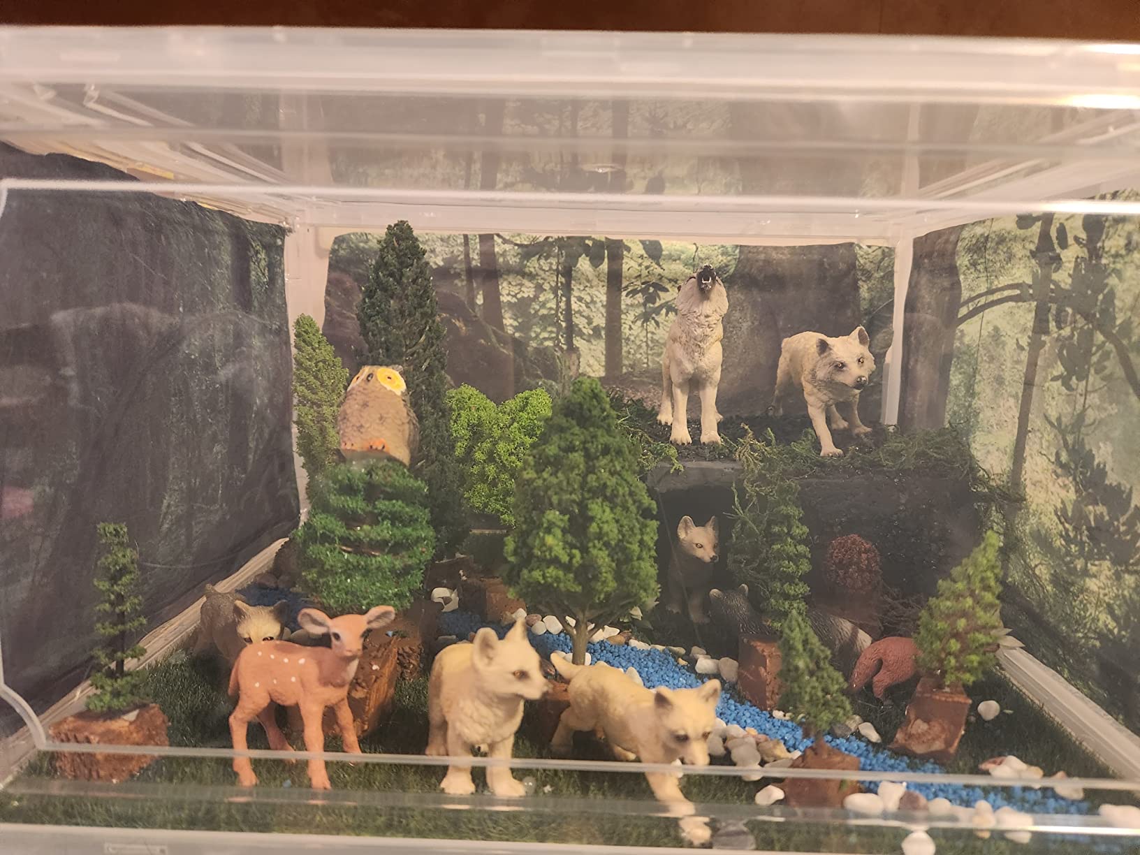 NWFashion 9 Bags Total 300Gram Scenery Basing Material Kit，Stone,Snow,Grass,Moss Stick,River,Desert customer photo 2