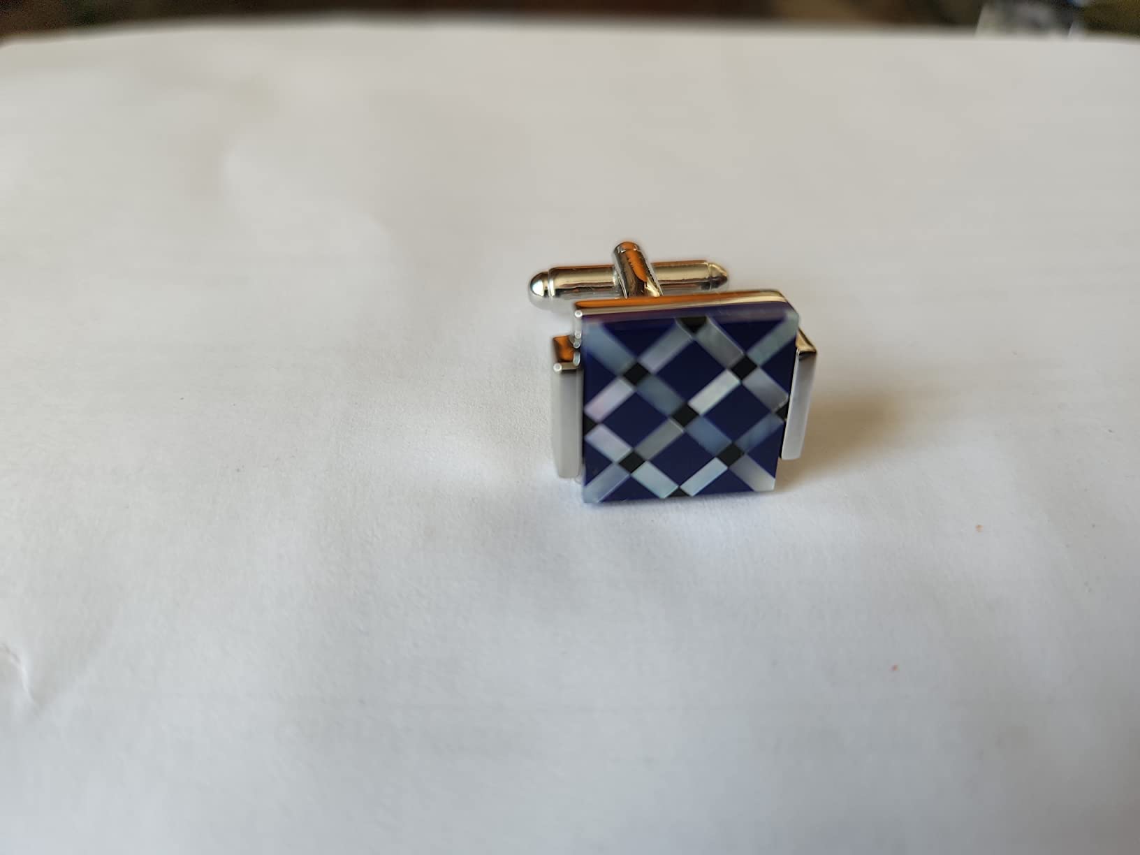 Mens Square Mother of Pearl Cufflinks For Wedding Business Shirts customer photo 1