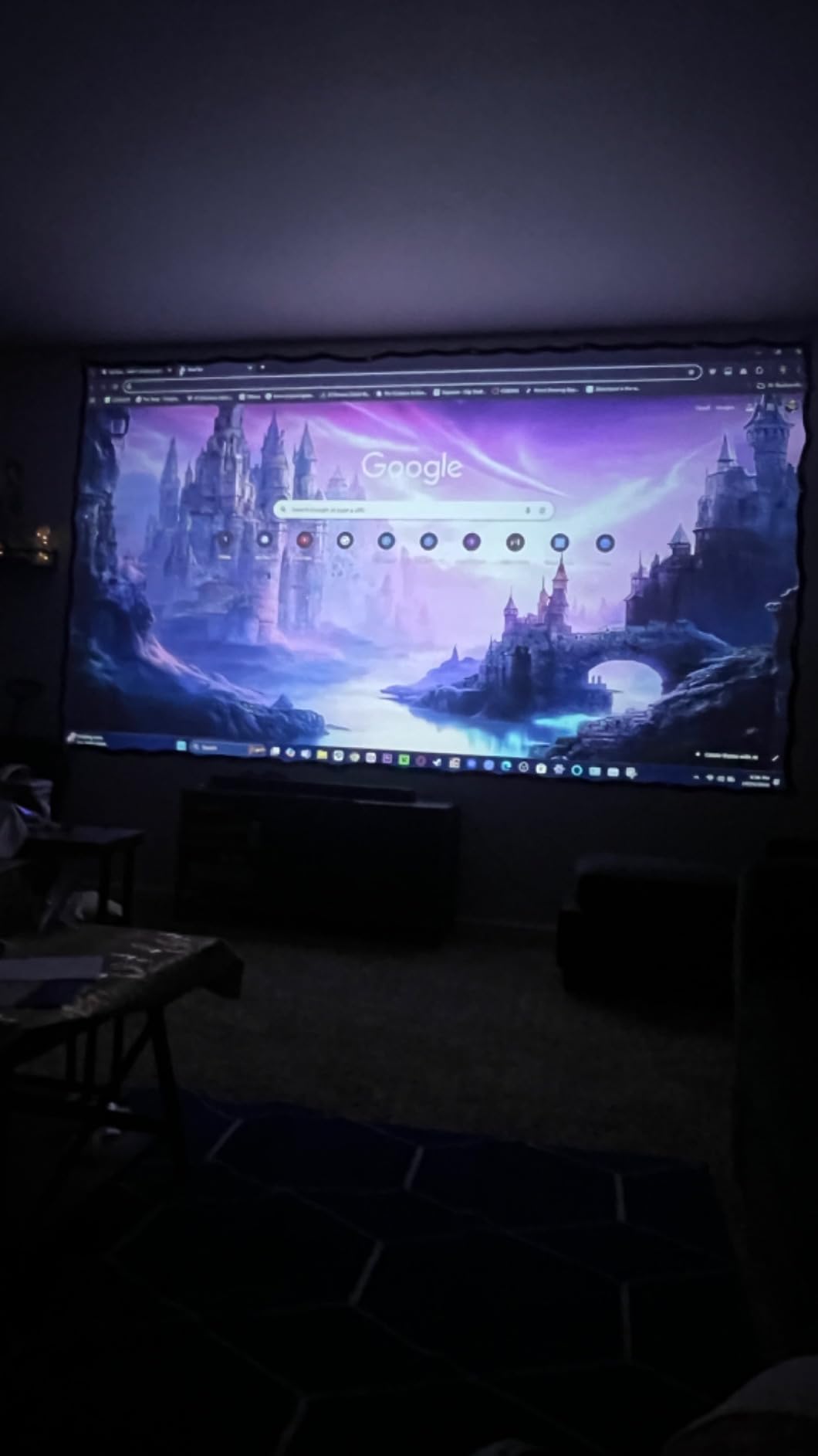 Mdbebbron 120 inch Projector Screen 16:9 Foldable Anti-Crease Portable Projector Movies Screens for Home Theater Outdoor Indoor Support Double Sided Projection customer photo 1