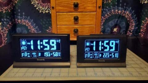 DreamSky Alarm Clocks for Bedrooms with Battery Backup, Auto Set customer photo 2