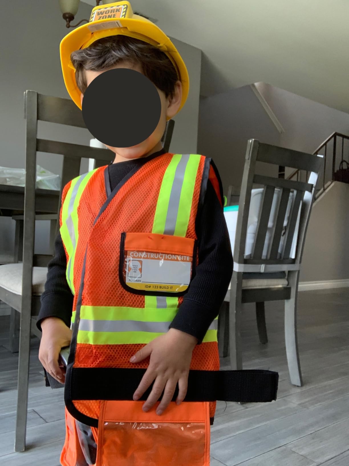 Melissa & Doug Construction Costume, Pretend Play Dress Up Set (6-Pc) with Tools, Vest & Accessories customer photo 2