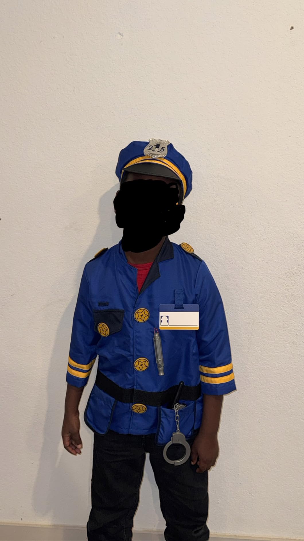Melissa & Doug Police Officer Costume, 8-Pc Pretend Play Dress Up with Badge, Handcuffs & Accessories customer photo 2