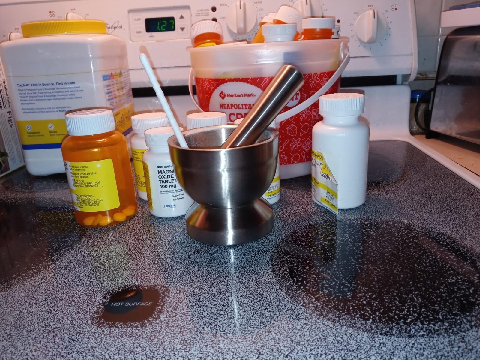 Tera 18/8 Stainless Steel Mortar and Pestle with Brush,Pill Crusher,Spice Grinder,Herb Bowl,Pesto Powder customer photo 2