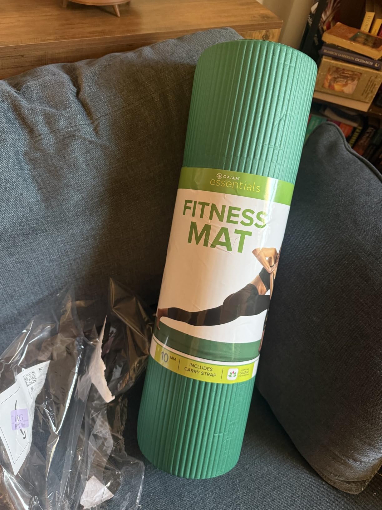 Gaiam Thick Yoga Mat, Exercise & Fitness Mat with Easy-Cinch Carrying Strap customer photo 1