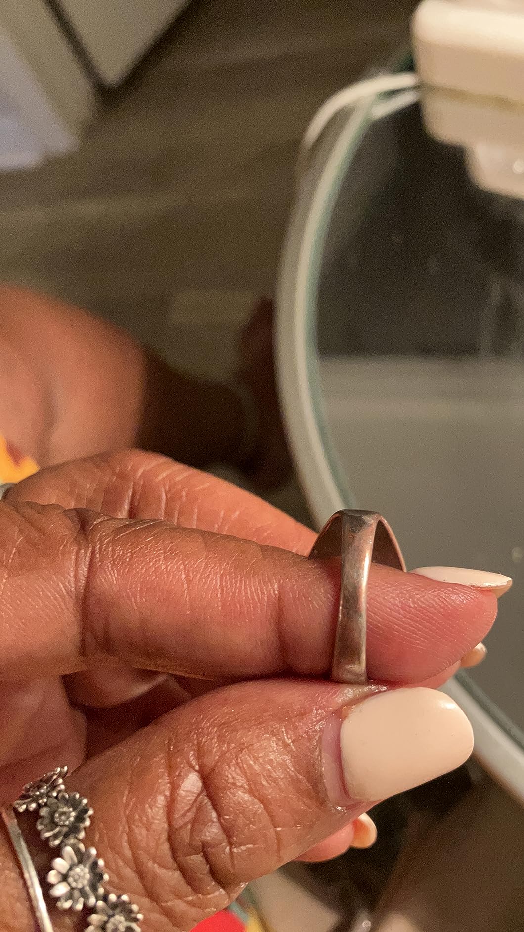 Stainless Steel Classic Simple Plain Black Enamel Signet Pinky Ring Size 4-16 customer photo 2