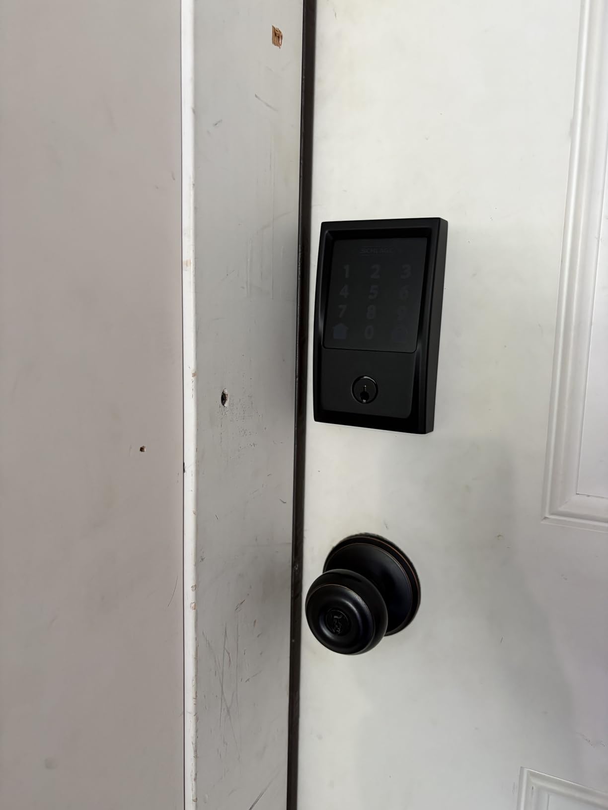 Schlage Encode Smart WiFi Deadbolt Lock with Century Trim, Satin Nickel customer photo 2