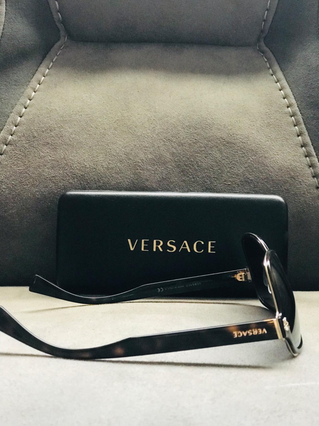 Versace VE 2199 12524T Havana Plastic Square Sunglasses Grey Mirror Lens customer photo 1