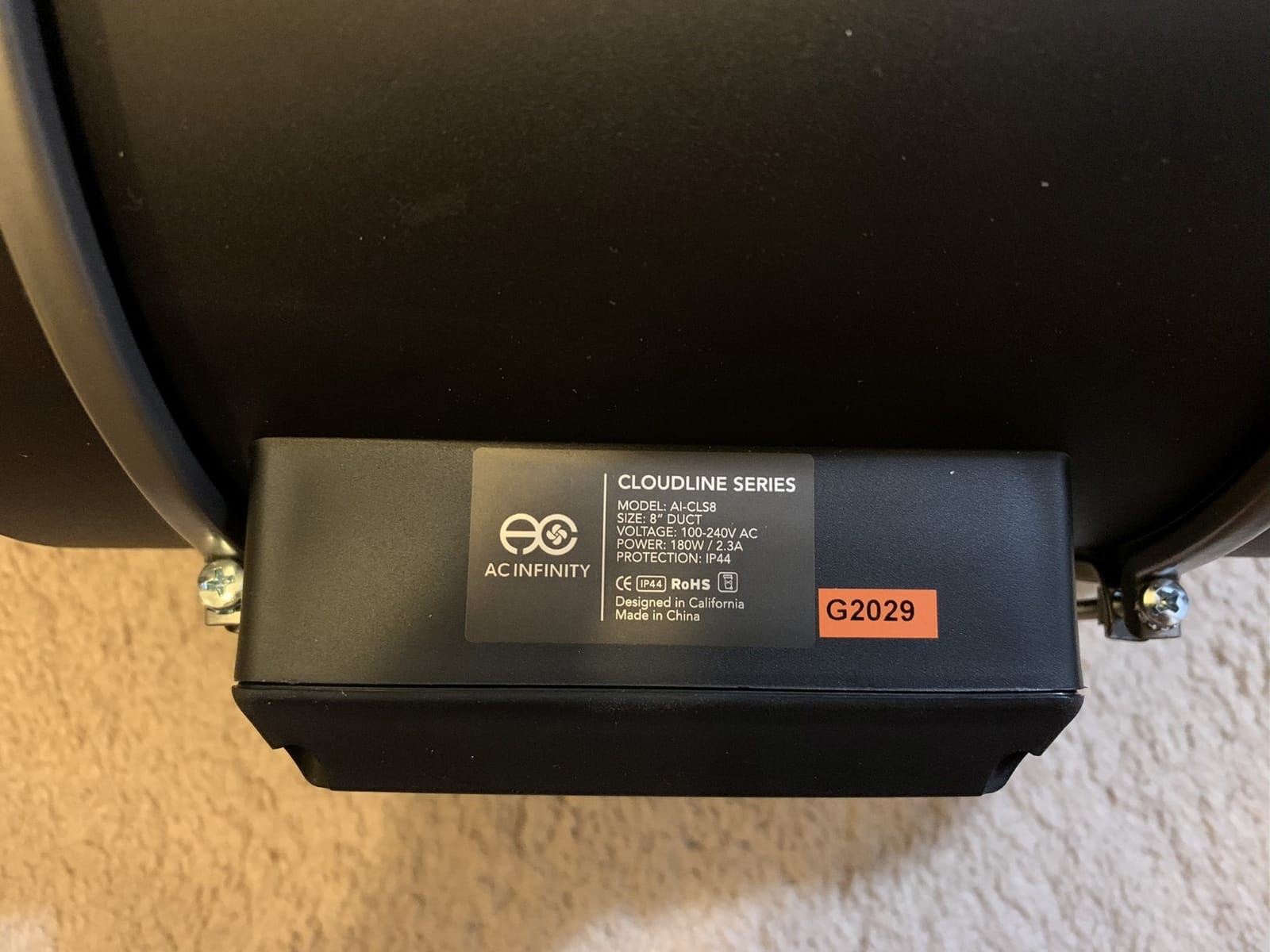 AC Infinity CLOUDLINE PRO S8, Quiet 8