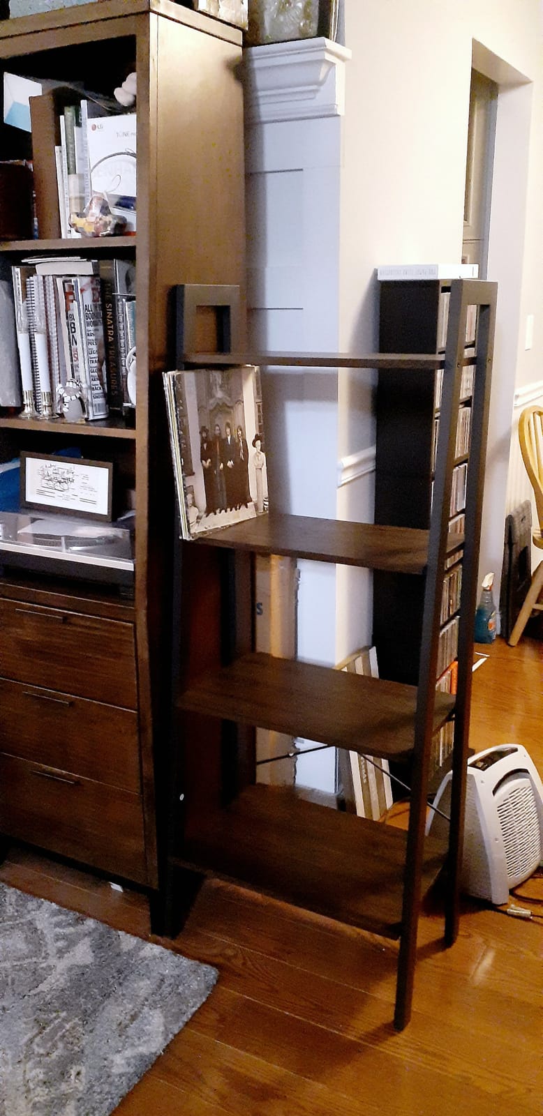 VASAGLE Ladder Shelf, Bookcase Book Shelf, Storage Shelves, 4-Tier, 22In | Bookshelves, Narrow bookshelf, Toddler bookshelf, Kitchen, Bedroom, Hickory Brown and Matte Black, BARNET Collection ULLS44BF customer photo 2