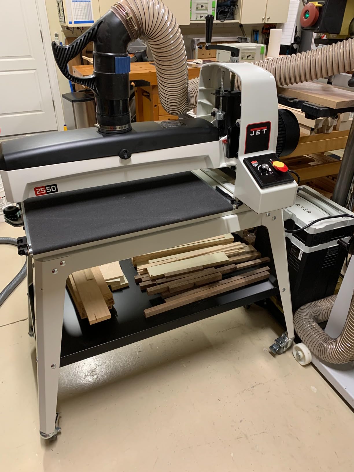 JET 25-Inch Drum Sander, Open Stand, 1-3/4 HP, 115V 1Ph (JWDS-2550) customer photo 2