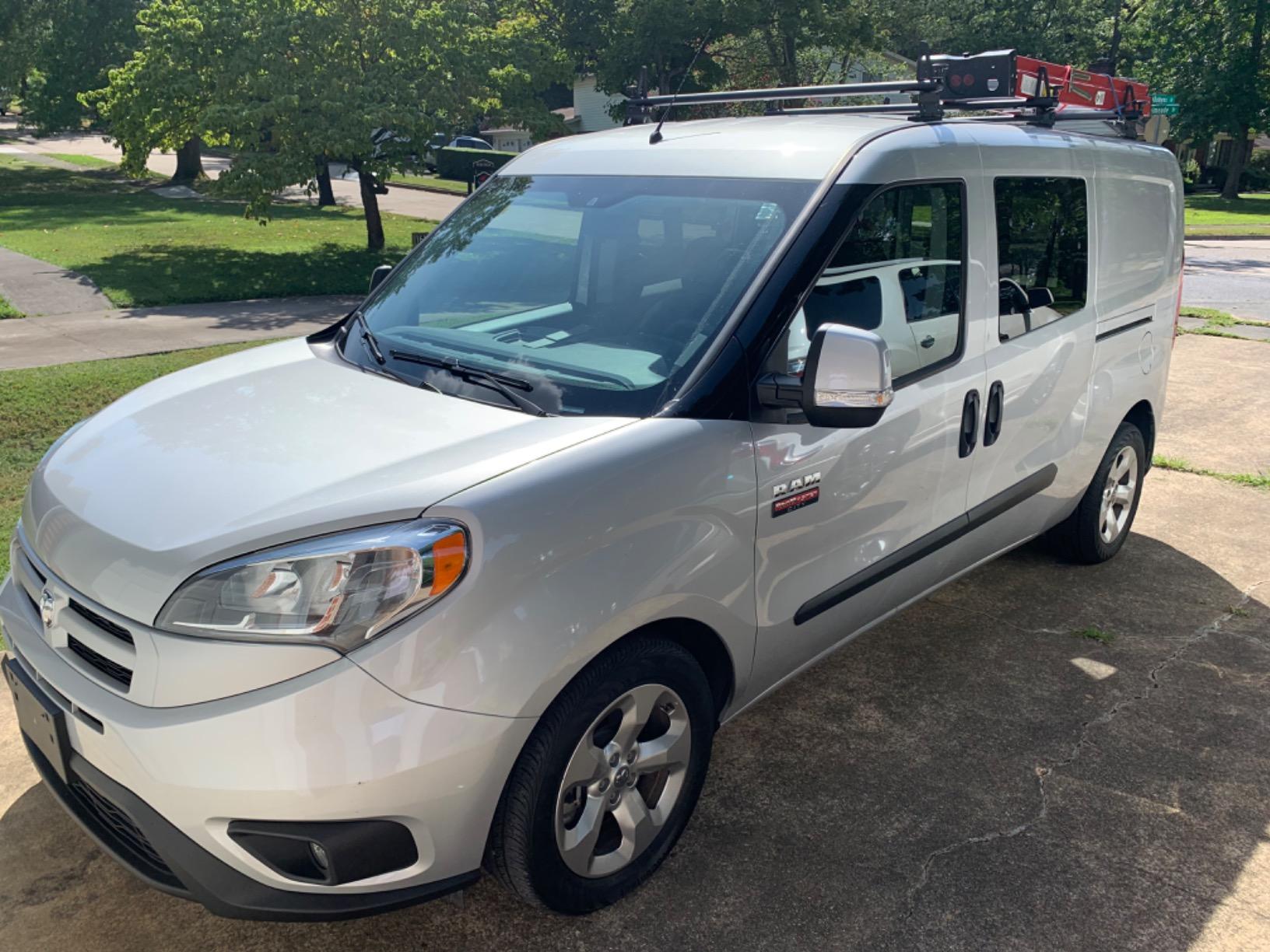 Model AX312-PR RAM ProMaster City 2015-On Aluminum 3 Bar (50'') Van Roof Rack System w/Ladder Stopper White customer photo 2