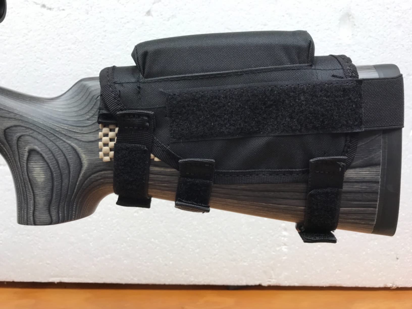 AIRSSON Tactical Rifle Cheek Rest Holder with 2 Molle Pouch for 8 Grid Shells and 2 Different Heights Cheek Pad .22 .223 Cal .308 30-06 .300 .303 & 7.62mm customer photo 2