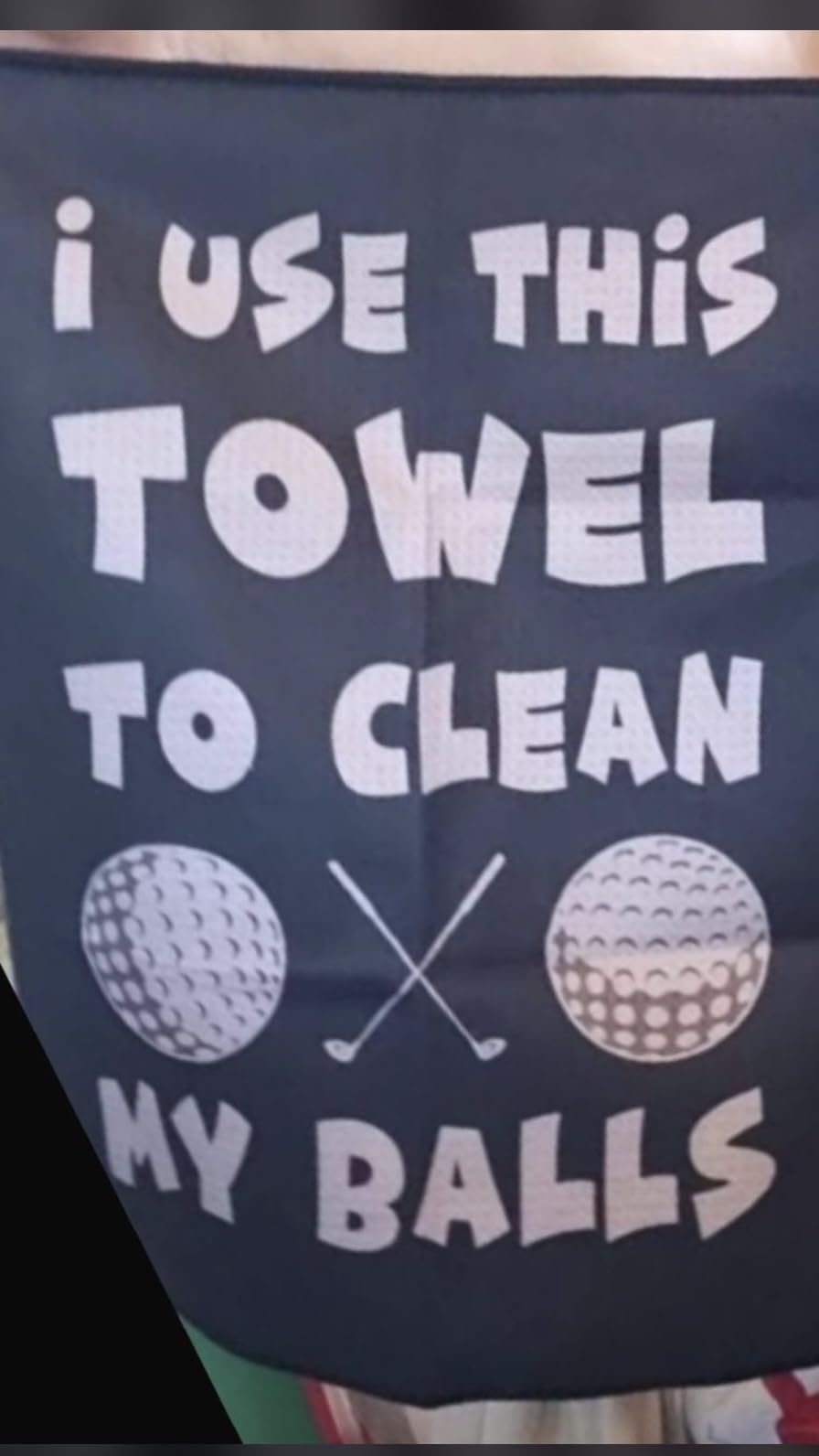 SHANKITGOLF Towel, Funny Microfiber with Bag Clip, Gift for Men & Dad | Waffle-weave towel scrubs dirt off clubs and balls, then clips to your bag. Novelty gifts for golfers. customer photo 1