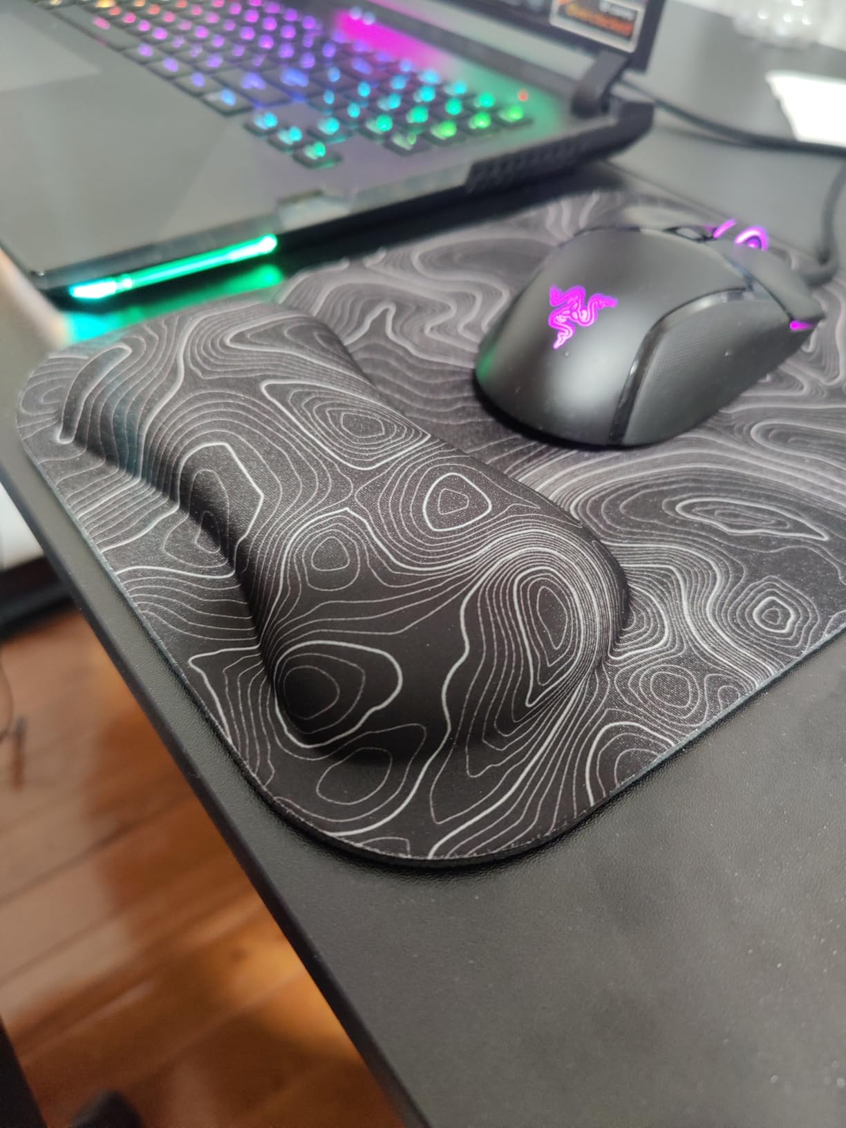 Gimars Large Smooth Superfine Fibre Memory Foam Ergonomic Mouse Pad Wrist Rest Support Mousepad with Nonslip Base for Laptop, Computer, Gaming & Office customer photo 1