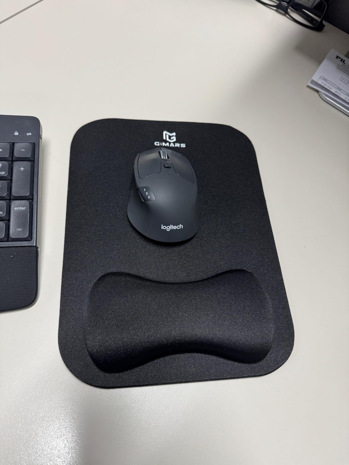 Gimars Large Smooth Superfine Fibre Memory Foam Ergonomic Mouse Pad Wrist Rest Support Mousepad with Nonslip Base for Laptop, Computer, Gaming & Office customer photo 2