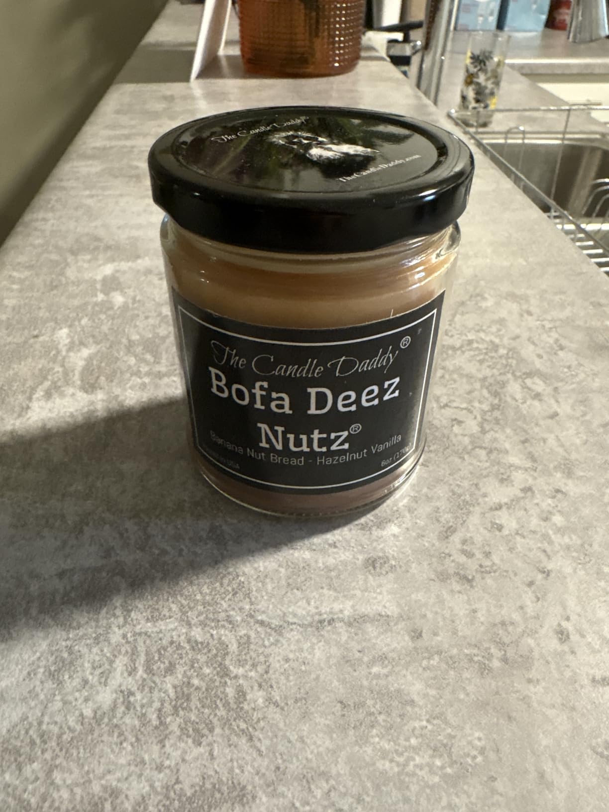 Bofa Deez Nutz - Funny Scented Candle - Banana Nut Bread n Hazelnut Vanilla, 6 Ounce, 40 Hour Burn Time customer photo 2