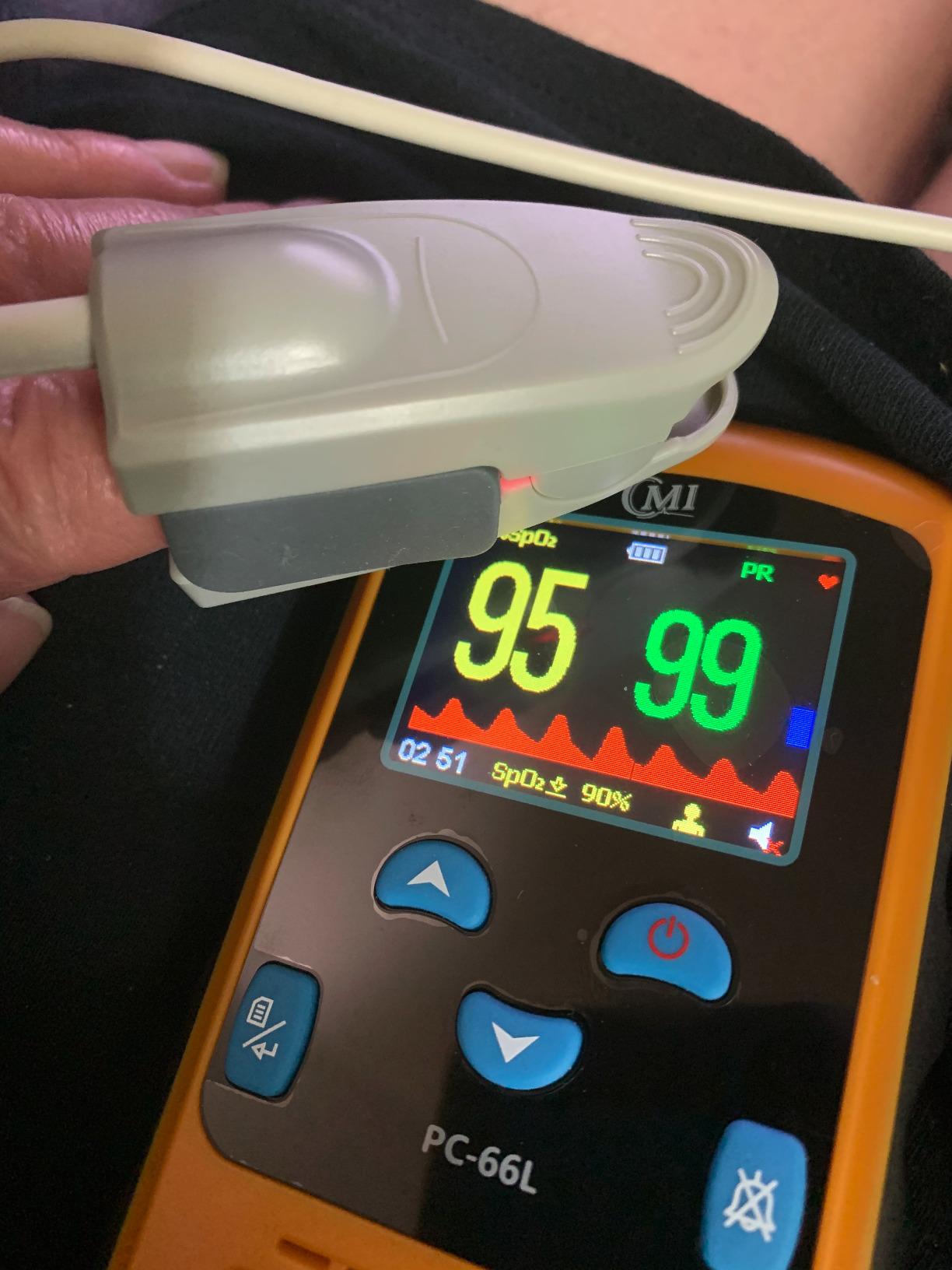 CMI Health Rechargeable Finger Pulse Oximeter for Adults, Continuous SpO2 & Pulse Rate Readings, Spot Check Mode, Adjustable Alerts, Ideal for Sports, Aviation & Wellness, Carry Case and AC Adapter Included customer photo 2