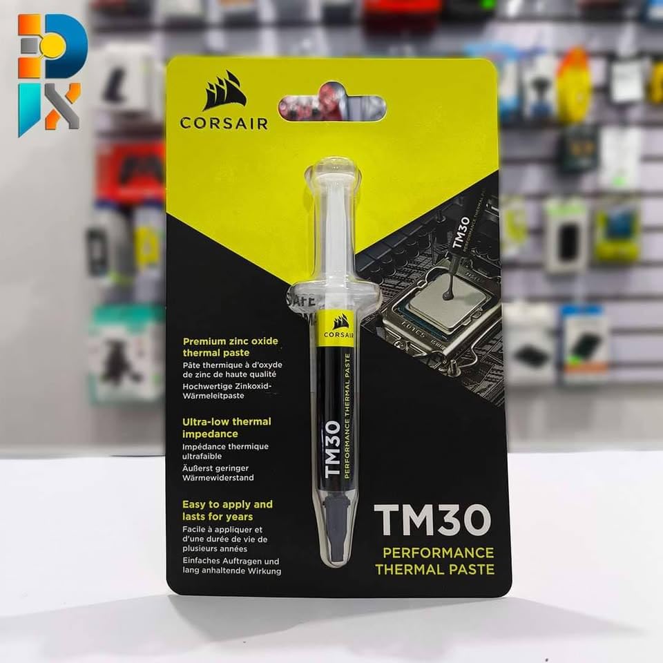 Corsair TM30 Performance Thermal Paste | Ultra-Low Thermal Impedance CPU/GPU | 3 Grams with Applicator, Silver for Desktop customer photo 2