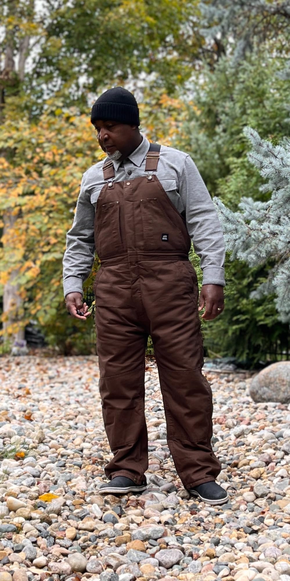 Berne Men's Heartland Insulated Washed Duck Bib Overall customer photo 2