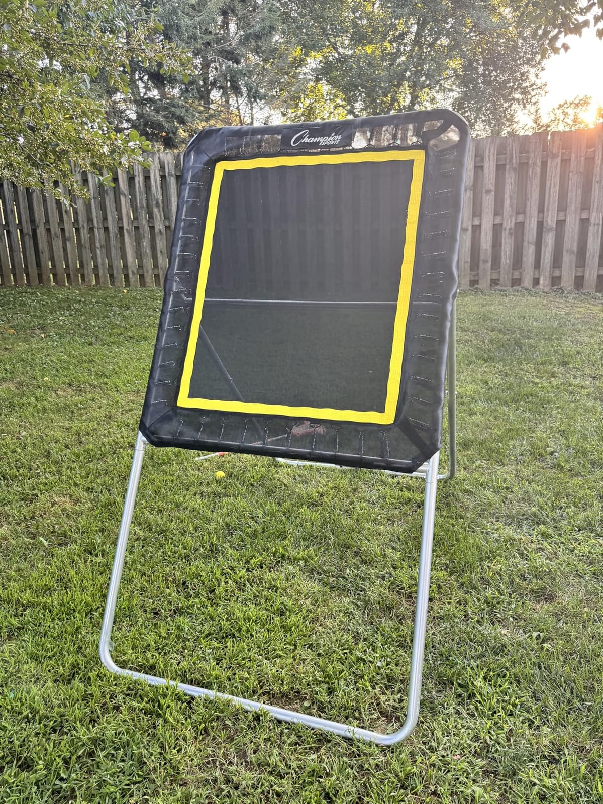 Champion Sports Deluxe Lacrosse Target: Ball Return Bounce Back Net Set for Professional, College and Grade School Training & Drills customer photo 2