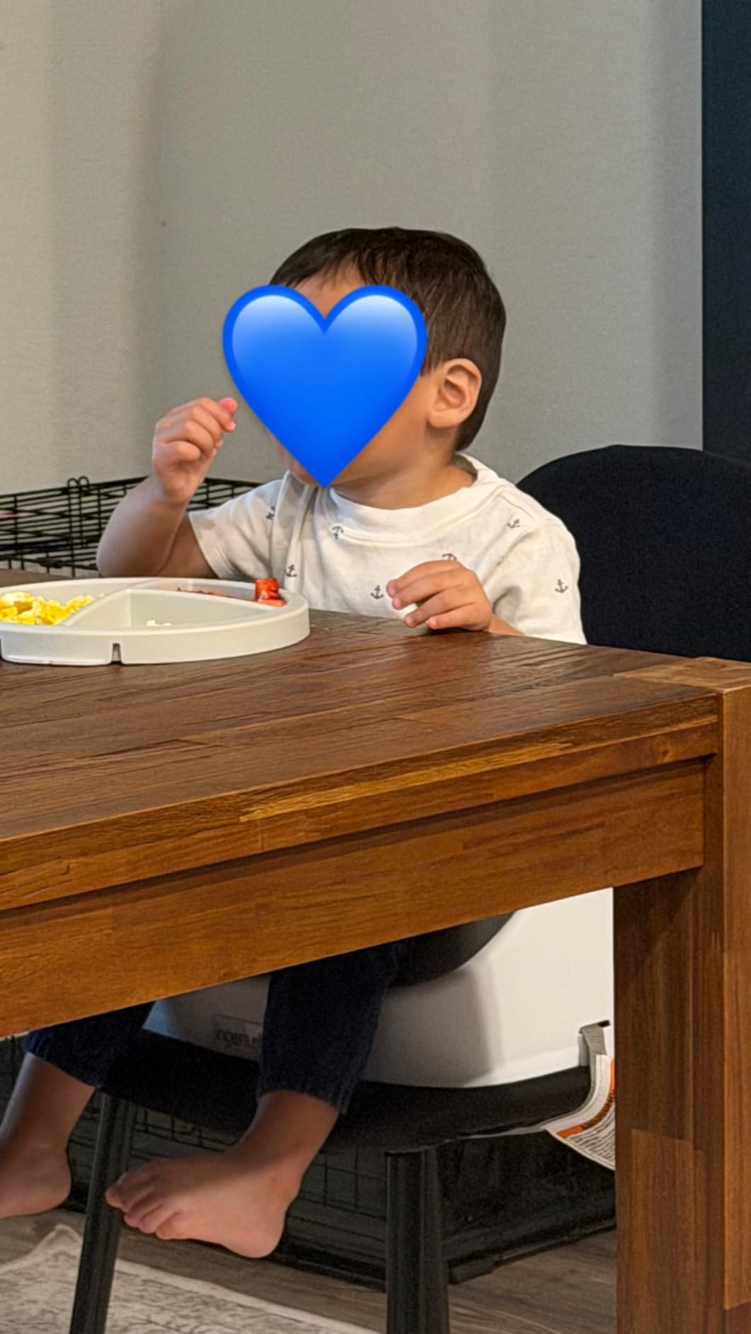 Ingenuity SmartClean Toddler Booster Seat for Kitchen Chair - Lightweight for on-the-go, Easy-Clean, 3-Point Harness Strap - Booster Seat for Dining Table, Slate customer photo 2