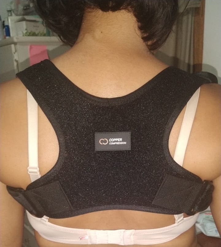 Copper Compression Posture Corrector for Men & Women - Adjustable Copper Infused Orthopedic Brace for Pain Relief from Bad Posture, Slumping - Targets Upper Back, Shoulders, Neck, Clavicle customer photo 2