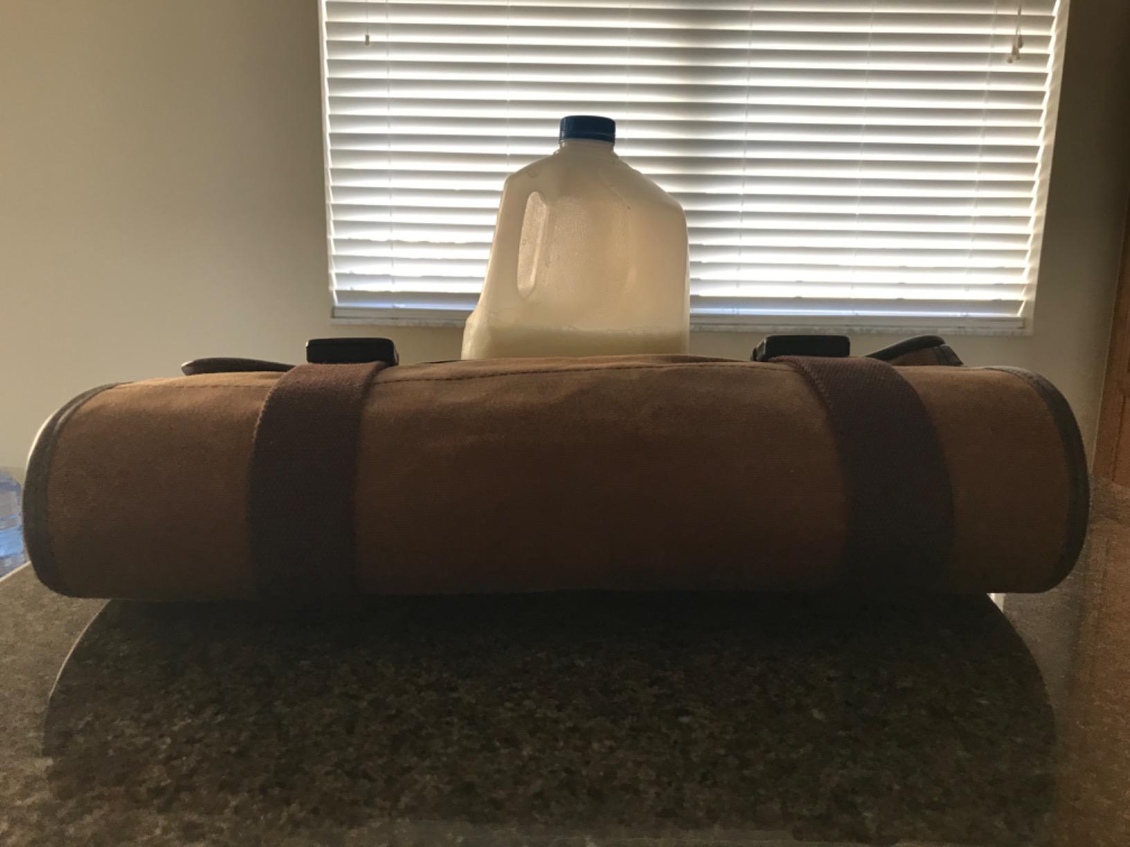 Rush Creek Creations Gun Cleaning Mat - Portable, Waxed Canvas, Handle, Weather Resistant Gun Cleaning and Shooting Mat, Brown customer photo 2